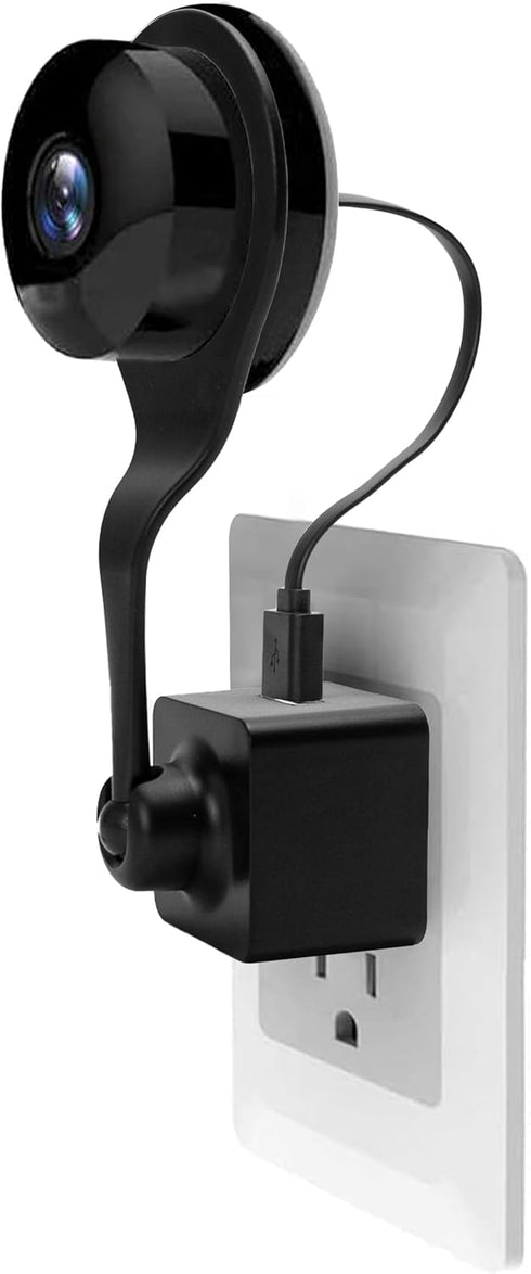 USB Charger Nest Camera Plug Mount: 360 Adjustable Wall AC Outlet Holder for Indoor Cam, Portable, No Messy Wires
