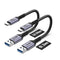 Android Auto USB C Cable 10Gbps 1FT 2 Packs, USB C 3.1 Gen 2 Cable Fast Charging for Galaxy S21 S20 S10 S10E Note 20