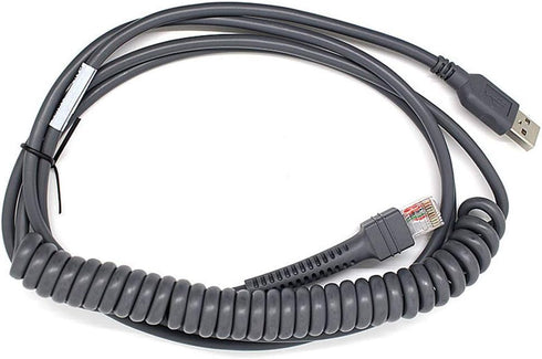 PARTSHE LS2208 USB Cable for Motorola Symbol LS2208AP LS1203 LS4208 LS4278, 9FT Coiled USB Type A