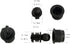 Speaker Grill Guide 24Pairs - Black Plastic Ball and Socket Type Grill Guides, Speaker Parts Accessories