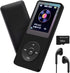 MP3 Player 128GB with Speaker Earphone, Portable HiFi Lossless Sound Mini Music Player, Voice Recorder, E-Book, HD