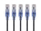 Monoprice Cat6A Ethernet Patch Cable, 5-Pack, 3 Feet, Snagless RJ45, 550Mhz, 10G, UTP, Black - SlimRun Series