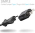 Fosmon 10 Pack European to US Plug Adapter, Black, EU to USA, Canada Travel Plug Converter, Small 2 Prong Charger