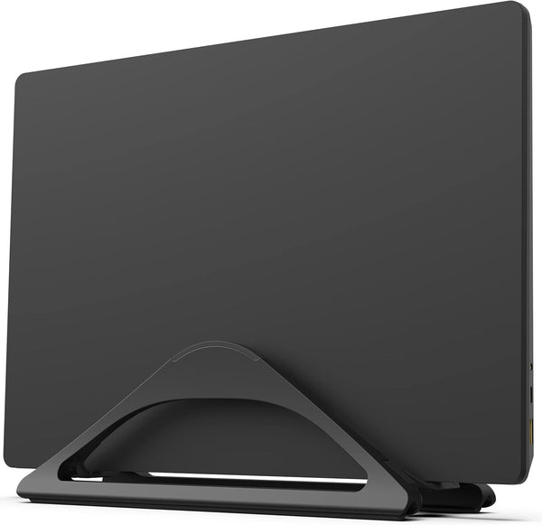 HumanCentric Vertical Laptop Stand (Matte Black) | Adjustable Holder for Apple MacBook, MacBook Pro & Other Laptops