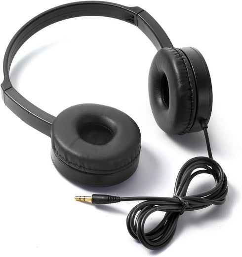 School Headphones for Classroom Students - (KHPC-12B) 12 Packs Black Color Kids' Headphones for School