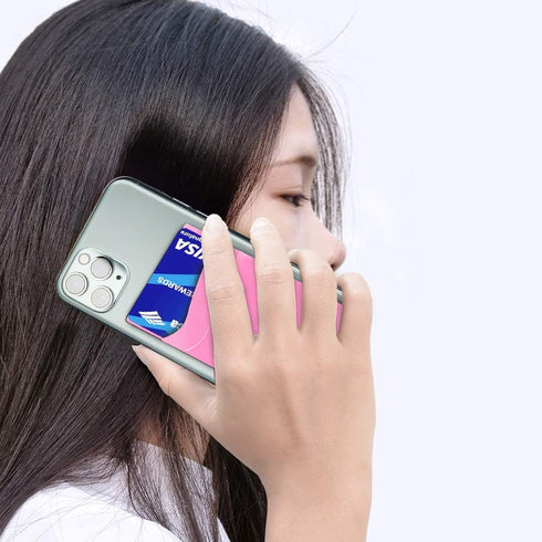 SHANSHUI Phone Pocket, Stick on Wallet for Credit Business Card Holder Compatible with iPhone, Android & All