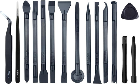15 Pcs Antistatic Spudger Plastic Opening Pry Tool Set for Touch Screen or Case Cleaning Scraper Prying Tool for Laptop