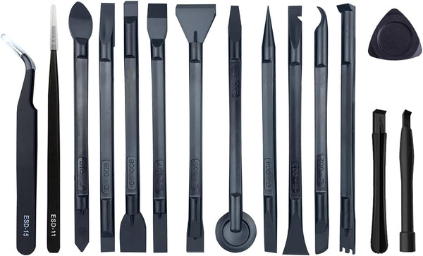 15 Pcs Antistatic Spudger Plastic Opening Pry Tool Set for Touch Screen or Case Cleaning Scraper Prying Tool for Laptop