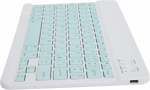 Hilitand 10 inch Bluetooth Keyboard, Ultra-Thin Ergonomics Scissor, 5 Million Click, Quiet Key, Metal Texture