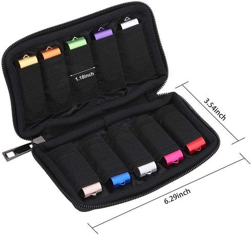 USB Flash Drive Case, Soft Material Thumb Drive Holder Organizer, Portable Bag for USB Memory Stick with 10 Slots