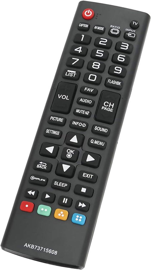 New AKB73715608 Replacement TV Remote for LG Models 39LN5300, 32LN530B, 42LN5300, and more