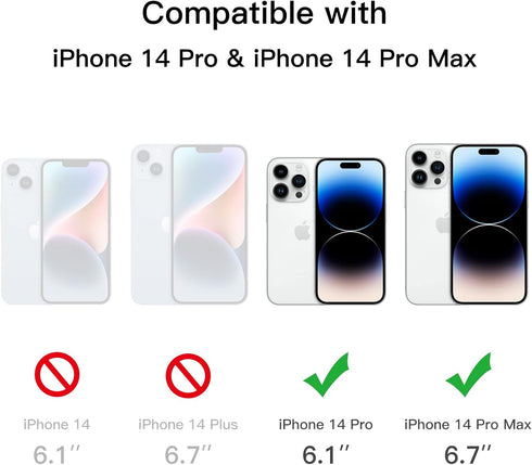JETech Camera Lens Protector for iPhone 14 Pro 6.1-Inch and iPhone 14 Pro Max 6.7-Inch, 9H Tempered Glass, Anti-Scratch, Case Friendly, Does Not Affect Night Shots, HD Clear, 3-Pack
