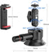 UURig SC-01 Suction Mount 3" for Vlogging Action Camera, Car Mount with Smartphone Clamp for iPhone 16 15 14 13