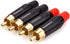 MOBOREST RCA Male Plug Adapter - Audio Phono Gold Plated Solder 24K Gold Speaker Plugs RCA Jack Cable Connector Adapter