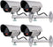 WALI Bullet Dummy Fake Security Camera, Realistic Red LED Light for Outdoor Indoor, Fake CCTV with Security Alert