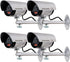 WALI Bullet Dummy Fake Security Camera, Realistic Red LED Light for Outdoor Indoor, Fake CCTV with Security Alert