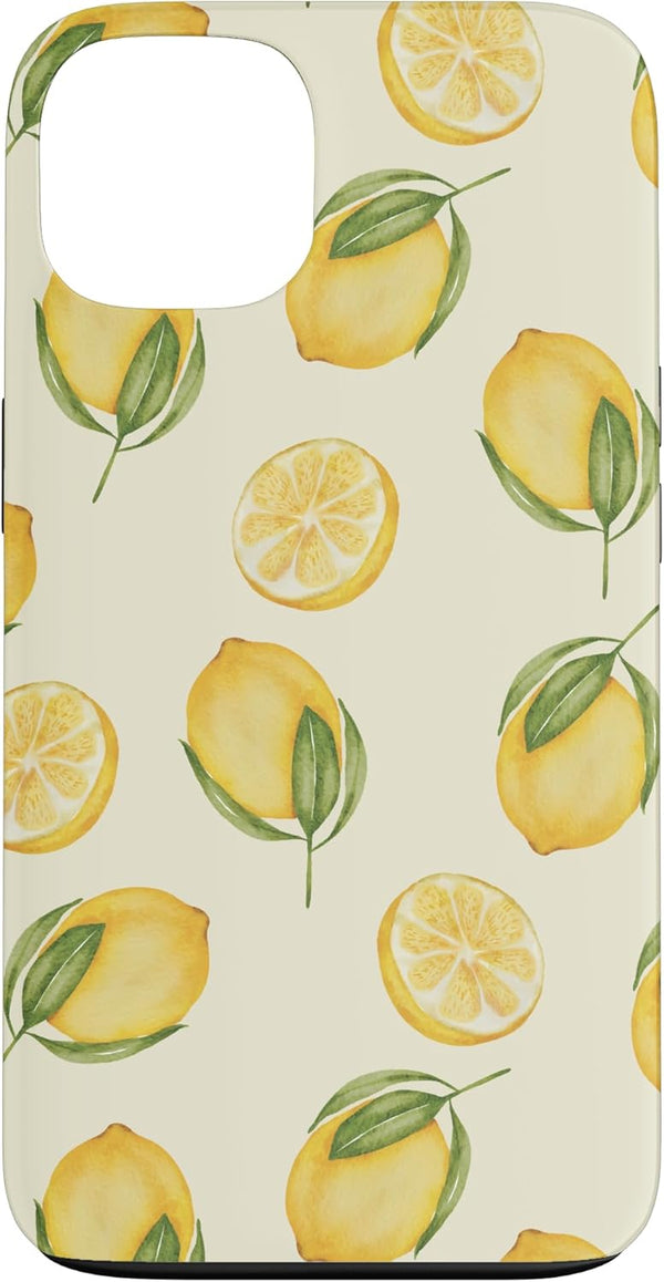 Watercolor Lemon Citrus Designs Lemon Citrus Fruit Watercolor Case for iPhone 13
