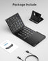 Samsers Foldable Bluetooth Keyboard - Portable Ultra Slim Wireless Keyboard with Touchpad for Android, Windows, iOS -