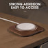 Mobile Phone Holder for MagSafe Charger, Upgraded Walnut Wood Charging Stand for iPhone 15 14 13 12 Mini Plus