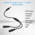 FdcZeyxior 2 Pack 1 2 5.5mm 2.1mm 2-Way Male to Female Power Cord Splitter x Extension Cord Splitter DC Power Supply