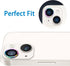 iPhone 15 & 15 Plus Camera Lens Protector - 9H Tempered Glass, Shockproof Metal Ring, Anti-Scratch - 2 Pcs Colorful