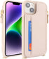 Cavor for iPhone 13 Case with Card Holder, Wallet Case for Women, Phone Case with Strap, Crossbody Lanyard and