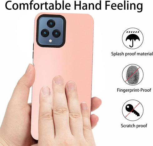 Ailiber Phone Case for Boost Celero 5G, Revvl 6 5G with Screen Protector, Dual Layer Shock-Absorbing TPU Bumper Cover