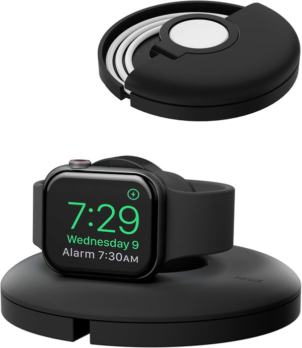PZOZ Charger Stand for Apple Watch - Portable Dock Holder Organizer for iWatch Series Ultra 10 9 8 SE2 7 6 5 4 (Black)