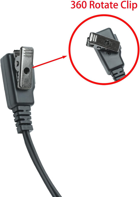 Sarcia VX-6R Earpiece Headset with PTT Mic and Acoustic Tube for Yaesu VX-6, VX-7R, VX-170, FT-270 Walkie Talkie