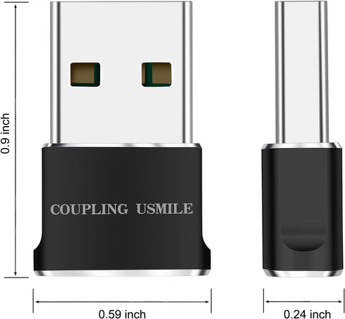USB Male to USB C Adapter 4 Packs, Super Fast Charging/Transfer and OTG Function, Compatible with iPhone 15 14 13 Plus