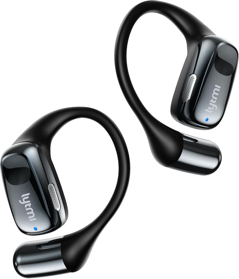 Lytmi CozyFit Open Ear Headphones, Ultra-Light Wireless Earbuds, Bluetooth 5.4, 30 HRS Playtime, IPX5 Waterproof (Black)
