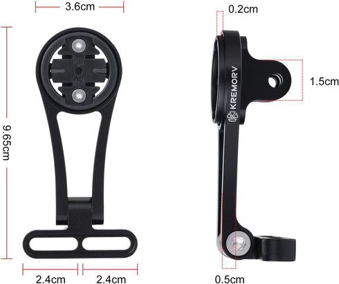 Adjustable Out Front Bicycle Computer Mount for Garmin Edge, Bike Mount