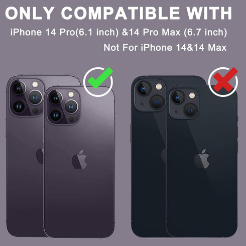 DEERLAMN Camera Lens Protector for iPhone 14 Pro 6.1" and iPhone 14 Pro Max 6.7", Anti-scratch 9H Hardness Tempered
