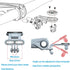 Out Front Mount Compatible with Garmin Edge, Wahoo Elemnt, Bryton, Stages, Adjustable Combo Mount