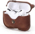 Hiram Leather Case Replacement for Airpods Pro 2019 - Crazy Horse Cowhide Leather Portable Travel Case (Brown)