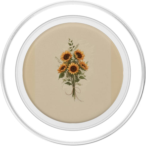 Sunflower Floral Phone Case Gifts Yellow Sunflower Bouquet PopSockets PopGrip for MagSafe