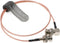 Uonecn RG179 HD-SDI Cable BNC Male to Right Angle BNC Cable, 75ohm MegaFlex for Blackmagic Cameras 24''