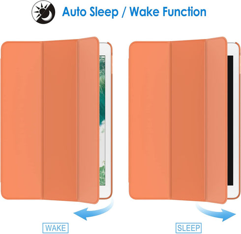 JETech Case for iPad (9.7-Inch, 2018/2017 Model), Smart Cover Auto Wake/Sleep (Papaya)
