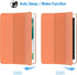 JETech Case for iPad (9.7-Inch, 2018/2017 Model), Smart Cover Auto Wake/Sleep (Papaya)