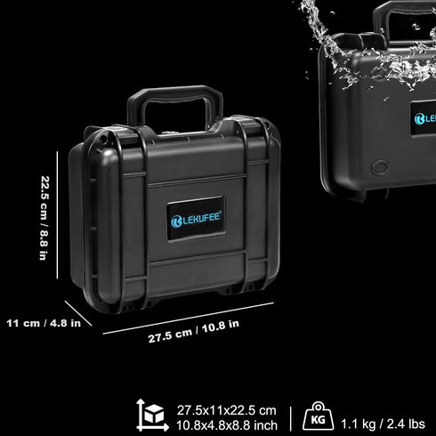 Lekufee Portable Waterproof Carrying Case for Insta360 X4/X3/ONE X2 Action Camera and Accessories (Case Only)