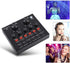 ZHANGLI V8 External Sound Card, USB Live External Sound Mixer Board, Voice Changer Sound Card with Multiple Sound