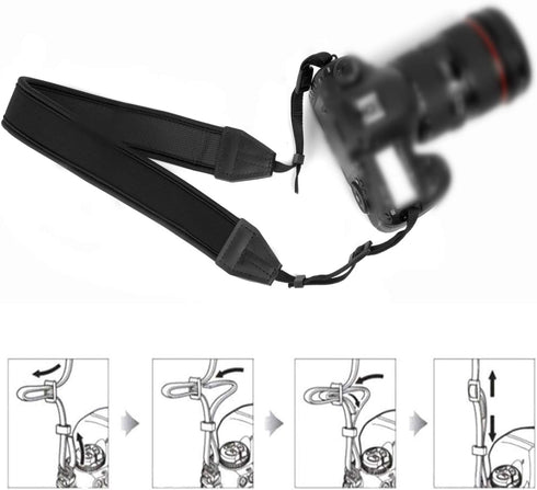WANBY Padded Shoulder Neck Camera Strap with Quick Release Buckles for DSLR SLR