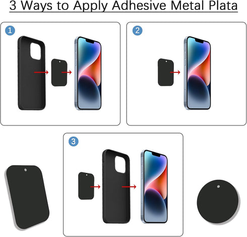 DSTELIN 4 Pack 2 2 Universal Metal Plate for Magnetic Phone Car Mount Holder Cradle, Compatible with All Magnetic