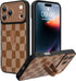 SOKAD for iPhone 17 Pro Case with Finger Strap Kickstand, Cute Checkered Checkerboard