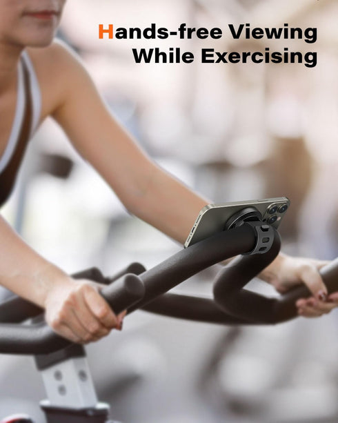 Gym Fitness Phone Mount for MagSafe - Stable and Secure with 17 N52 Strong Magnets, Adjustable Strap, Compatible with
