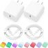 iPhone Charger, 2 Pack 20W PD USB C Wall Fast Charger Adapter with 2 Pack 6FT Type C to Lightning Cable