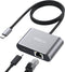 USB C Gigabit Ethernet Adapter with 60W Charging Port, 1000 Mbps Ethernet to Type C for MacBook Pro, iPad Air