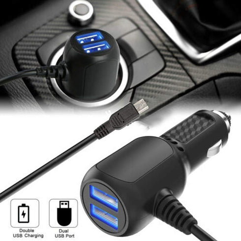 Dash Cam Charger, Dosili car Dash cam USB Power Cord, Micro USB & Mini USB Cable, for Dash Camera and GPS Charger Power Cord 11.5ft