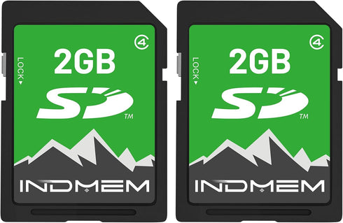 INDMEM 2GB SD Card, 2 Pack 2GB Class 4 Flash Memory Card 2G