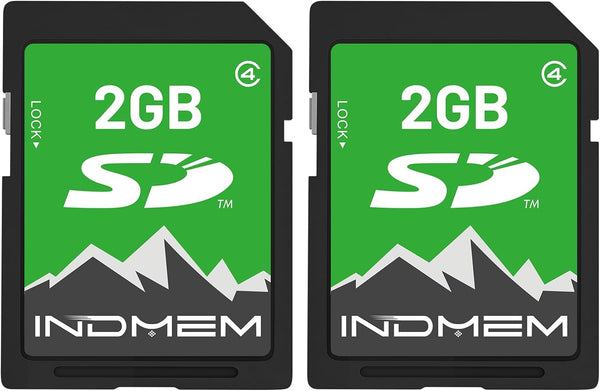 INDMEM 2GB SD Card, 2 Pack 2GB Class 4 Flash Memory Card 2G